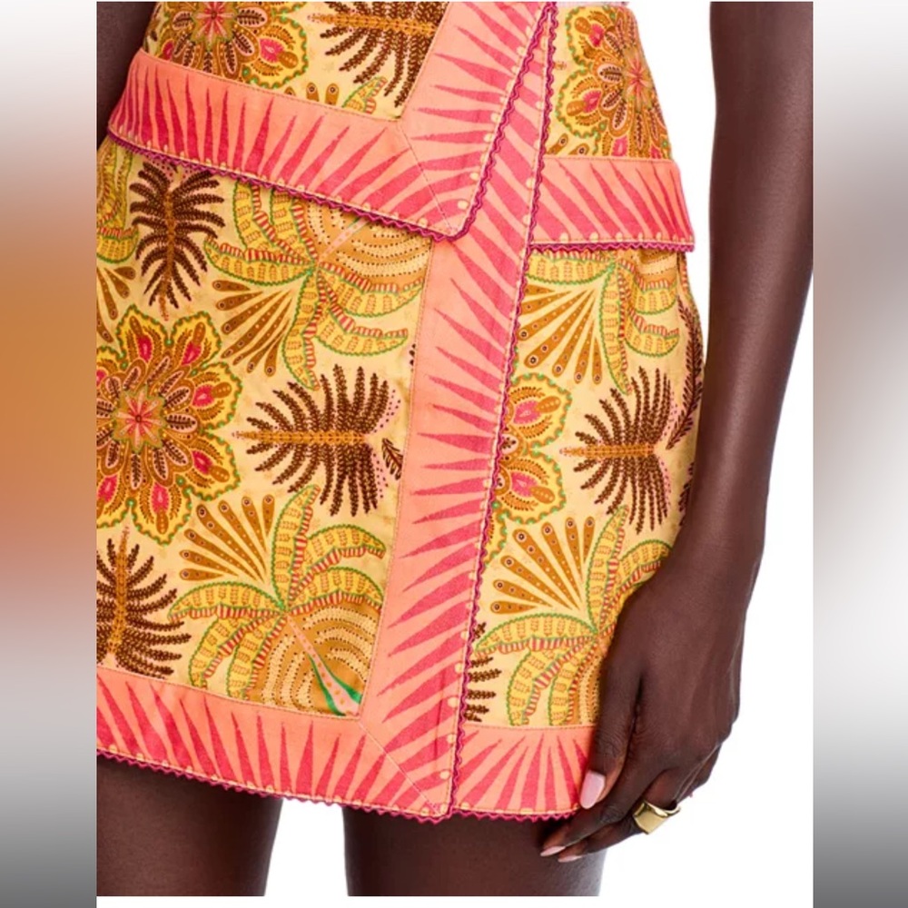 Farm Rio Sand Palm Scarf Skirt size 33